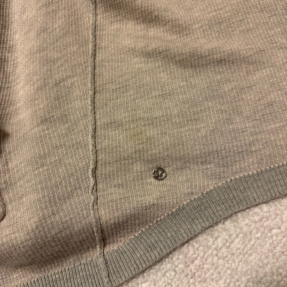Lululemon Gray Cabin Yogi Wrap Heathered Medium Grey Hooded Cardigan Sweater